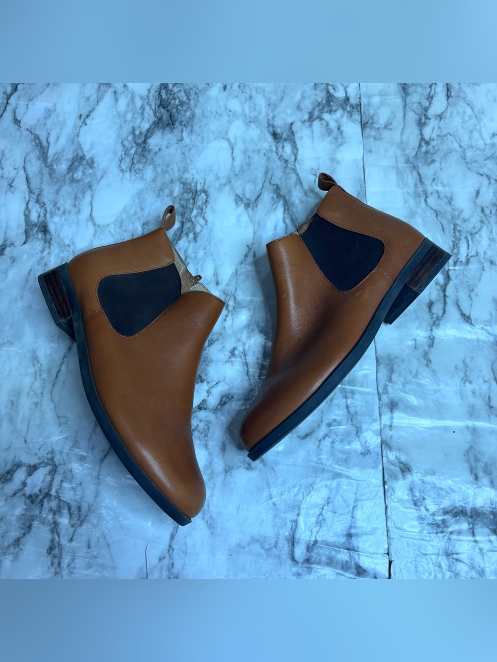 Vionic leather ankle booties boots size 7 casual western classic boho comfort